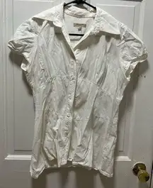 White Burberry short sleeve button down