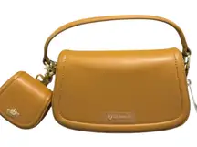 Lululemon Clean Lines Purse with Coin Pouch Brown Faux Leather NWT Limited Ed