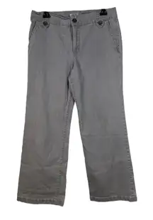 Jeanstar Gray Denim Wide Leg Sailor Jeans Womens‎ Pants Button Detail Western