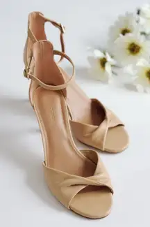 Nordstrom Anders Lea Ankle Strap Sandal Tan Candy Leather