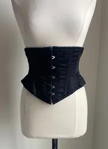 ORCHARD CORSET Lace Up Corset Waist Trainer Womens Sz 28 Adjustable Back
