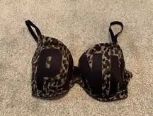 32DD PINK VS bra leopard print