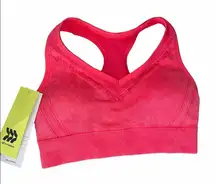 All in Motion coral seamless sports bra size small; new with tags
