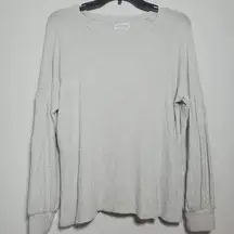 Velvet by Grahm & Spencer Gray Sweater Ribbed Medi Medium