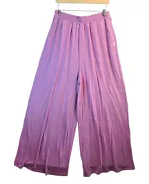 UGG Purple Wide Leg Knit Lounge Pants M Soft EcoVero Flow Relaxed Cozy Aesthetic