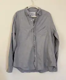 Frank & Eileen Button Down Shirt Gray Womens Cotton Tailored Italy