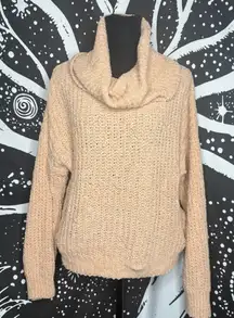Express Soft Tan Cowl Neck Sweater