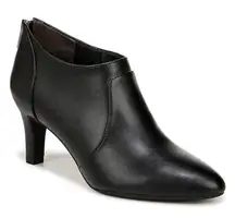 LifeStride Gia 2 Shooties- Black Faux Leather Booties- Size 10 Wide