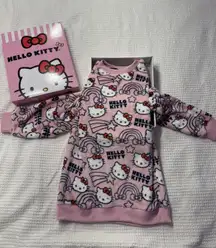 NWT NIB Hello Kitty Women's Plush Graphic Character Sweatshirt Gift Pink Small