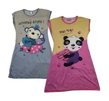 Kitschy Y2K Cozy Soft Fun Cartoon Night Gown Pajama Dress Bundle Betsy TW (2) XL