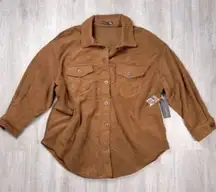 NWT!  Sz 1X Thick Flannel Oversized Button Down Shirt / Jacket