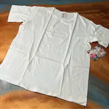 Vintage Hanes her way white crewneck cotton White T-Shirt new XL 16-18