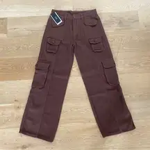 EM - Wide Leg Carpenter Cargo Pants in Brown