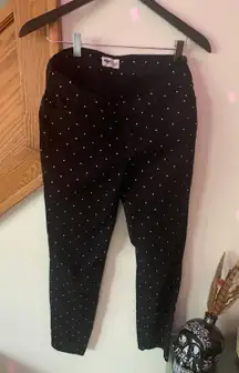 Old Navy Pixie Ankle Fit Polka Dot Black Pants