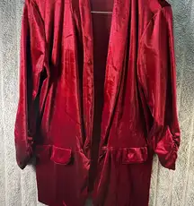 Elegant Red Velvet Women's Jacket