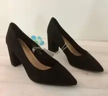 Black Suede Heels, Size 8