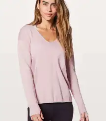 Pink Heathered Petals Still Movement Sweater