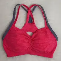 Athleta black criss cross strap sports bra size extra small