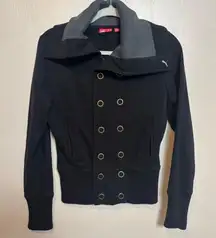 Puma Women’s Jacket Zip Up Snap Shaw Neck Rib Cuffs and‎ Waist Cotton Size Small