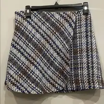 Stylish Blue and grey Plaid Skirt mini new Zara medium