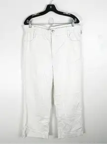 J. CREW Factory White Elastic Waist High Rise Jeans, Size 32