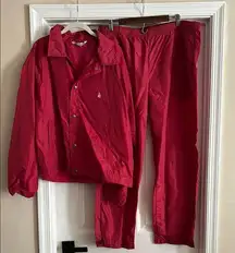 London Fog Vintage Women's Red Pants & Jacket Set