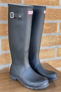Hunter original stripe tall boots sz 8