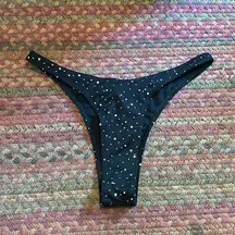 BLACK SEXY CHEEKY SPARKLY SWIM BOTTOMS