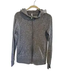 Cotton On Body Gray Zip Up Hoodie Soft Rib Knit Oversized XS Loungewear