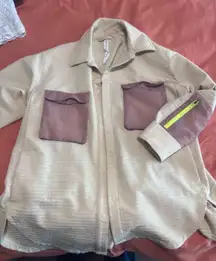 Lululemon Grid Fleece Hiking Overshirt Prosecco Pink Clay 10