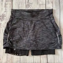 Athleta Black Space Dyed Contender 2 in 1 Skort. Size XSmall. EUC