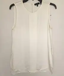 Theory ivory Pleated blouse size small