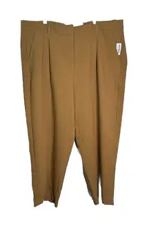 NWT Old Navy Taylor Wide Leg Camel Pants‎ womens size 3X tan beige office pleats