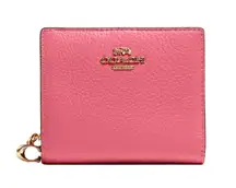 Coach C2862 Pink Pebble Leather Snap Wallet in Confetti Pink