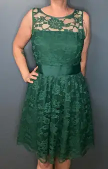 BB Dakota by‎ ModCloth Green Lace Dress sz 12