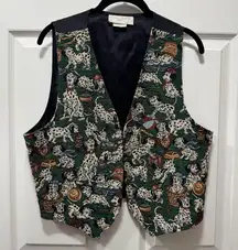 Vintage Casual Corner Dalmatian Patterned Vest Size Large