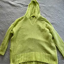 Aerie lemon yellow knit hoodie size small