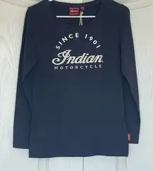 Indian Motorcycle Women’s Embroidered Scrip L/S Tee Sz S