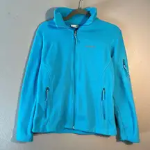 Columbia Vintage Y2K Women's Ski Jacket Bright Blue SZ S Full Zip-Up Cozy Preppy