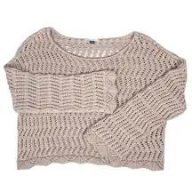 American Eagle Women's XL Beige Knit Pullover Sweater Casual