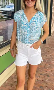 White Denim Shorts