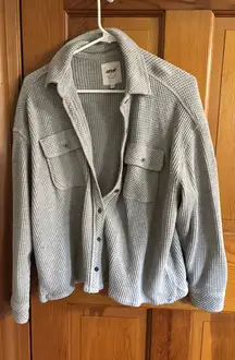 Aerie Lumber Jane Oversized Waffle Button-Up