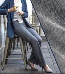 Betabrand Classic Dress Yoga Pants in Shimmering Charcoal Medium EUC