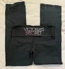 Y2K Victoria's Secret Bling foldover Waist Flare Yoga Pants