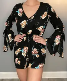 boho floral romper size M