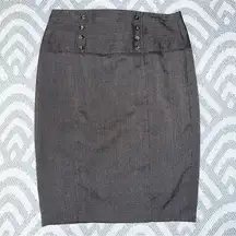 B.WEAR Charcoal Gray/Black Pencil Dress Skirt Juniors 7