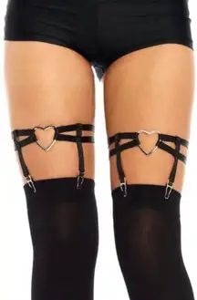 Rave Festival heart Garter  Suspender Set