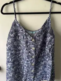 Joules Blue Buttoned Sleeveless Camisole