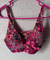 Aerie Triangle Bikini Top Floral Medium nwt