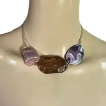 ELLE semi precious faceted Agate necklace